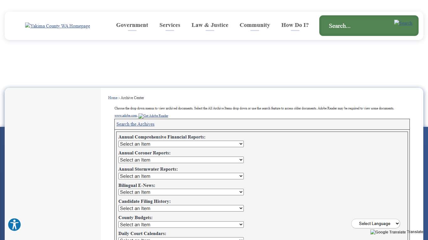 Archive Center • Yakima County, WA • CivicEngage
